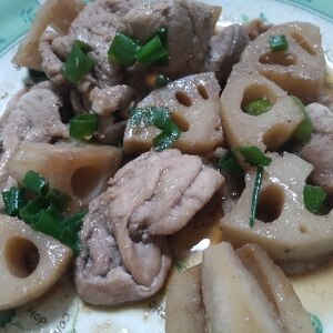 甘辛タレで☆鶏肉とレンコンの照り焼き